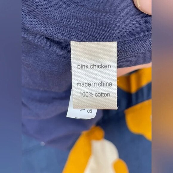 Pink Chicken New York Women's Dress in Navy mustard size medium - Picture 8 of 9